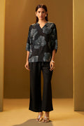 Riwana Black Printed Viscose Rayon Co-Ord Set
