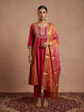 Riwana Chinnon Embroidered Kurta Set